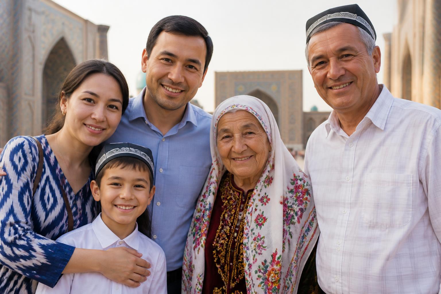 An Uzbek family from Tashkent at a modern medical clinic
